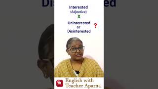 UNINTERESTED DISINTERESTED  HOW TO UNDERSTAND THE DIFFERENCE tamilmedium spokenenglish helpstudy [upl. by Norehs46]