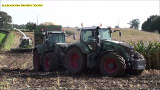 Mais Hakselen 2014  Vital Laschet modderen in de mais Claas Jagaur 960 2x Fendt 930 [upl. by Radmilla]