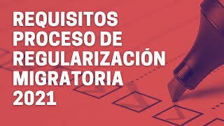 Extranjería publica los requisitos para el proceso de regularización migratoria [upl. by Janicki]