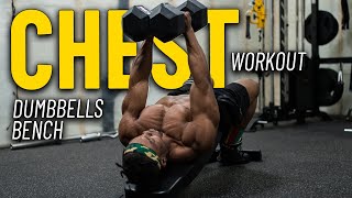 Chest Workout You Can Do at Home Dumbbells amp Bench  Day 1 [upl. by Launce]