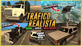 TRÁFICO REALISTA para GTA San Andreas 2023  Incluye tráfico más variado rural y aéreo  NPC Tuning [upl. by Josias]