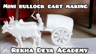 bullock cart craftbest out of wastehow to make mini cow bullock cartcow cartrekhadeyaacademy [upl. by Nov143]