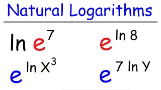 Natural Logarithms [upl. by Altaf]