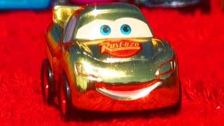 Cars 2 MicroDrifters 3pack Gold Lightning McQueen Acer Holley Shiftwell Mattel Toys Disney Pixar [upl. by Shig]