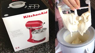 KitchenAid Ice Cream Maker Attachment Unboxing And Review  How To Use Your Ice Cream Maker [upl. by Trillby73]