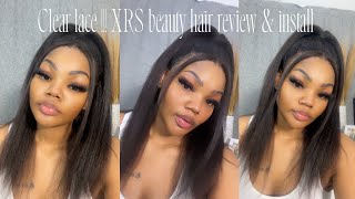 MY NATURAL HAIR   THE BEST CLEAR LACE IVE EVER TRIED  XRS BEAUTY HAIR REVIEW amp INSTALL [upl. by Ecaroh6]