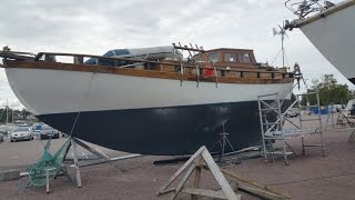 8  Up for Maintenance Pt 6 Painting the hull white 36 Colin Archer [upl. by Wallach825]