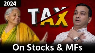 New Tax Rules for Stock Market Income amp Mutual Funds Explained  Capital Gains Tax STT in 2024 [upl. by Parnell386]