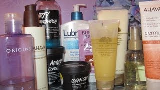 My Favorite Body Products Bath and Body Works Origins Lush Lubriderm Burts Bees Ahava [upl. by Gustavo]