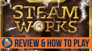 Steam Works Board Game Review amp How to Play  GamerNode Tabletop [upl. by Eilyab]