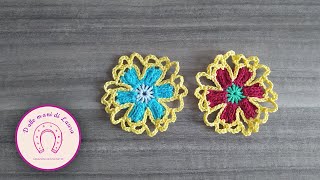 Mattonella FIORE CON ARCHETTI Spiegazione Passo a Passo 🌸 TUTORIAL [upl. by Ailis]