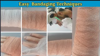 Bandaging Procedure  All Types of Bandaging Techniques  Medical amp Nursing  Health Sector [upl. by Asyral]