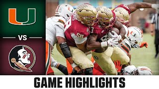 Miami vs Florida State Game Highlights  2023 ACC Football [upl. by Griggs920]