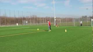 Fussballtraining Freilaufen mit Torschuss  Torschuss  Technik [upl. by Tap731]