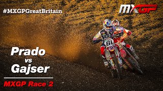 Prado vs Gajser  MXGP Race 2  MXGP of Great Britain 2022 MXGP Motocross [upl. by Laughlin]