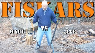 Comparison between Fiskars 8lb Maul and Fiskars Super Splitting Axe [upl. by Naivaf]