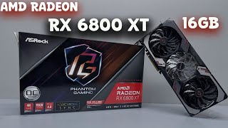 ASRock AMD Radeon RX 6800 XT Phantom Gaming D 16G OC unbox install and Game play [upl. by Perrine198]