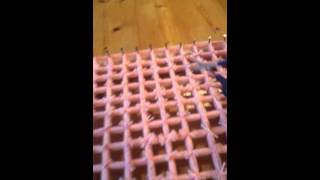 loom board pom pom blanket part 4 [upl. by Hamachi]