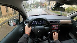 2021 Citroen C3 Shine 110hp  POV Test Drive Lithuania car of the year 2021 participant [upl. by Maibach]