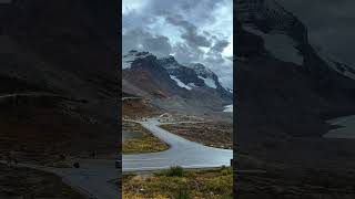 Icefields Parkway 🏔️ canada nature travel icefieldsparkway alberta mountains mountainview 💙 [upl. by Hplodnar]