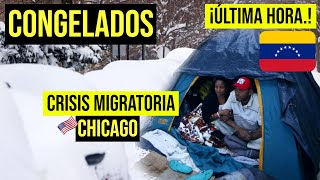 🚨“CONGELADOS” El FRÍO INVIERNO complica La CRISIS MIGRATORIA en CHICAGO [upl. by Nivak]