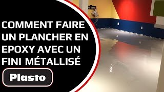 Comment faire un plancher depoxy fini métallisé [upl. by Osrock295]