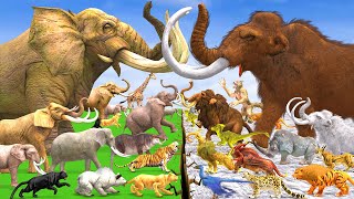 Prehistoric Animals Epic Battle Ice Age Animals vs Wild Animals  Animal Revolt Battle Simulator [upl. by Ruyle414]