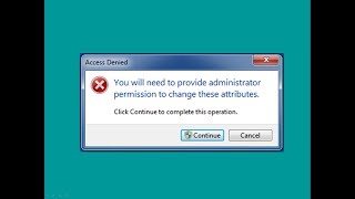 You will need to provide administrator permission to change these attributes [upl. by Drazze]