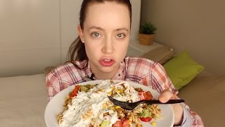 ASMR Whisper Eating Sounds  Taco Salad amp Strawberries [upl. by Ciapas]