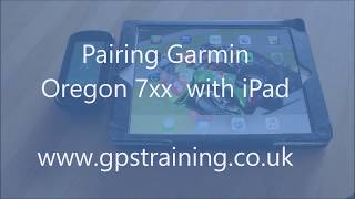 Pairing Garmin Oregon 700 750 with iPad [upl. by Eixela]