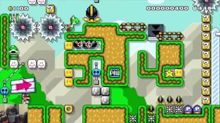 Super Mario Maker  Toeing The Line 1Screen Puzzle [upl. by Cornelia]