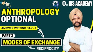 Anthropology Optional Answer Writing Class 20 for UPSC Mains 2022  Modes of Exchange Reciprocity [upl. by Enived]