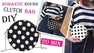 DIY CUTE DOTS ROUND PURSE BAG  Crossbody Bag Tutorial No Sew [upl. by Erdnad642]