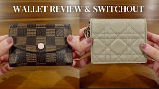 Unboxing Dior Gardenia Compact Wallet amp Review of Louis Vuitton Rosalie Coin Purse 3 Years of Use [upl. by Herahab]