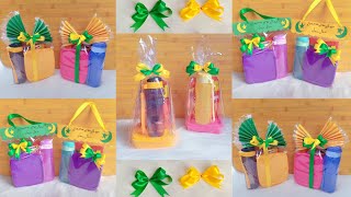 DIY Hampers Lebaran Simple  Hampers Lebaran Awet Botol Minum amp Tempat Makan Tupperware [upl. by Ayat939]