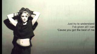 Madonna  Borderline Lyrics On Screen [upl. by Syla]