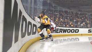 NHL 24 giant hit breaks glass [upl. by Ailecnarf]