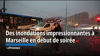 Des inondations impressionnantes à Marseille en début de soirée [upl. by Kamat9]