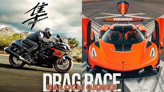 Koenigsegg Agera RS v Turbo Hayabusa DRAG RACE 🏎️🏎️🏎️ shortvideo trendingshorts [upl. by Whitehurst434]