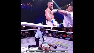 Jake Pauls Tyron Woodley KO Ringside View 😳 Shorts [upl. by Julis]