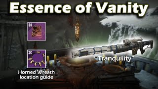 Destiny 2 Shadowkeep  Essence of Vanity  Horned Wreath Location  Tranquility Guide [upl. by Ariew]