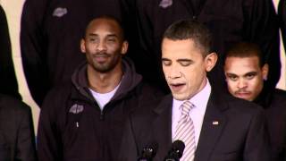 President Obama Greets the Lakers [upl. by Jillie]