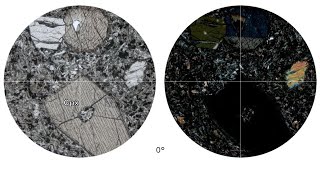 Virtual Microscope Κλινοπυρόξενος  Clinopyroxene [upl. by Adnulahs]