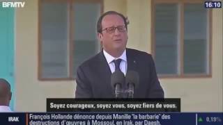 Francois Hollande parle anglais [upl. by Yatnuahs]