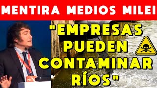 OPERAN A MILEI CON MENTIRA quotEMPRESAS PUEDEN CONTAMINAR RÍOSquot SACAN DE CONTEXTO TEOREMA DE COASE [upl. by Enyallij]