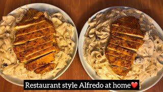 Restaurant style fettuccine alfredo recipe❤️ tehreemeats [upl. by Berton]