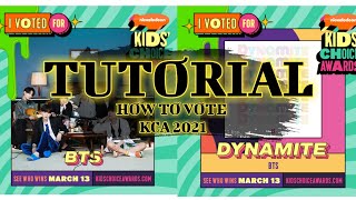 TUTORIAL  KIDS CHOICE AWARDS 2021 HOW TO VOTE BTS [upl. by Remmus]