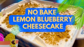 NO BAKE LEMON BLUEBERRY CHEESECAKE  Summer Dessert Recipes ￼ [upl. by Pail]