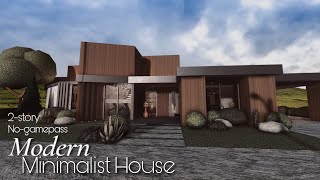 BLOXBURG  Modern Minimalist House  NoGamepass  Speedbuild12 [upl. by Leber]