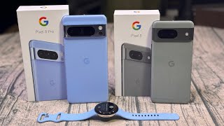 Google Pixel 8  8 Pro  Watch 2  Unboxing and First Impressions [upl. by Godwin]